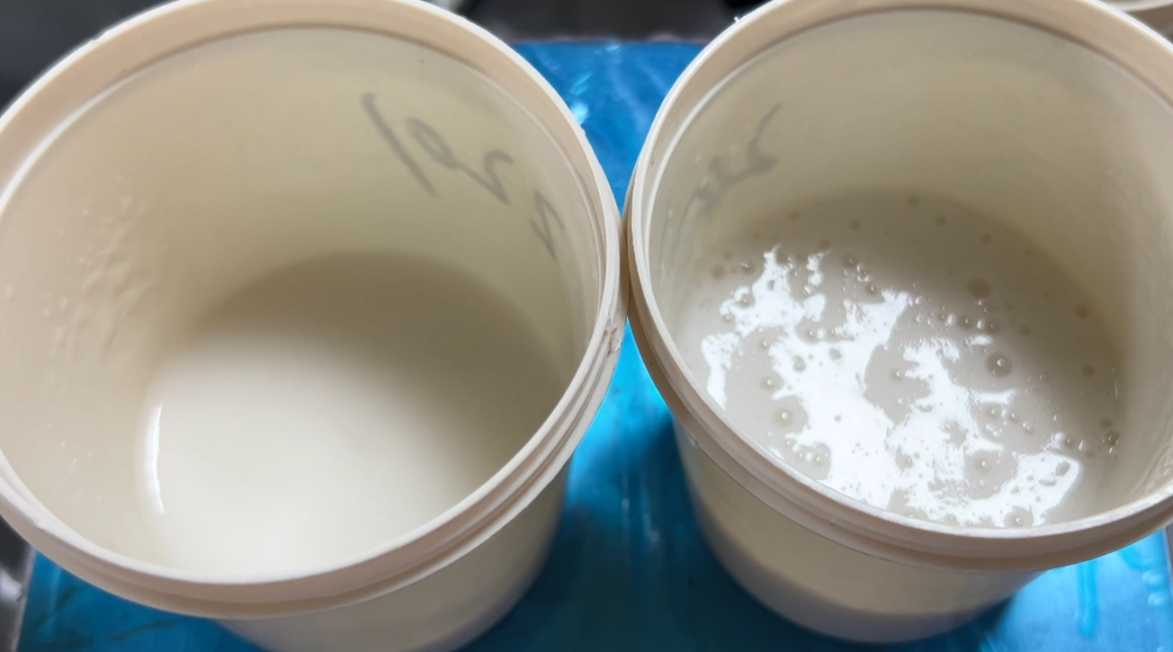 只用一滴，丙烯酸乳液泡全沒了